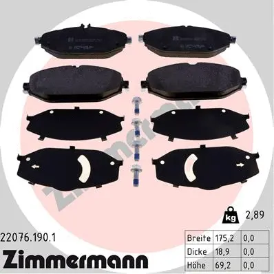 Brake Pad Set, disc brake (22076.190.1)