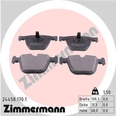 Brake Pad Set, disc brake (24458.170.1)