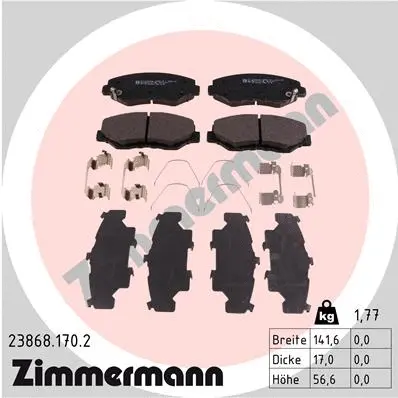 Brake Pad Set, disc brake (23868.170.2)