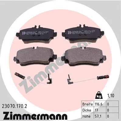 Brake Pad Set, disc brake (23070.170.2)