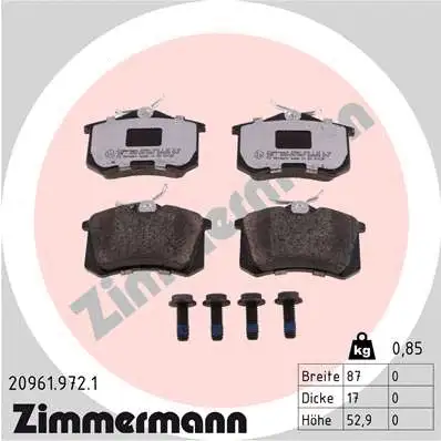 Brake Pad Set, disc brake (20961.972.1)