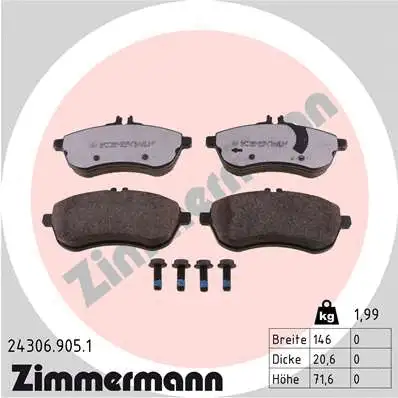 Brake Pad Set, disc brake (24306.905.1)