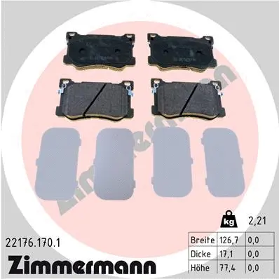 Brake Pad Set, disc brake (22176.170.1)