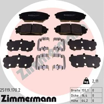 Brake Pad Set, disc brake (25119.170.2)