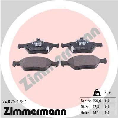 Brake Pad Set, disc brake (24022.178.1)