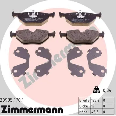 Brake Pad Set, disc brake (20995.170.1)