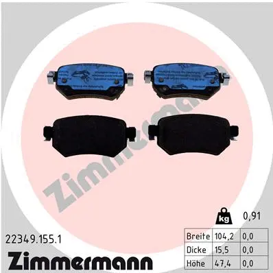 Brake Pad Set, disc brake (22349.155.1)