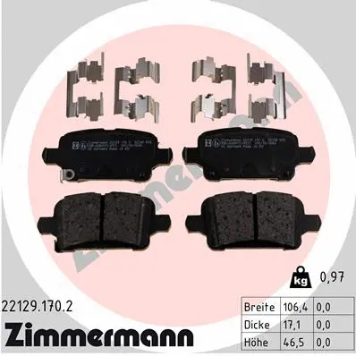 Brake Pad Set, disc brake (22129.170.2)