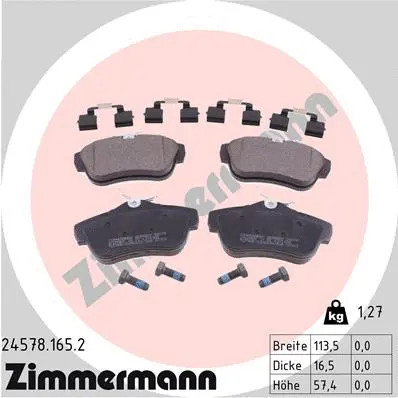 Brake Pad Set, disc brake (24578.165.2)