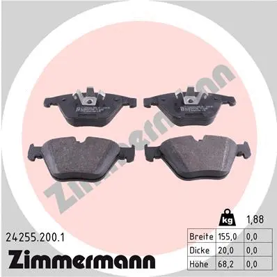Brake Pad Set, disc brake (24255.200.1)