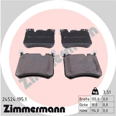 Brake Pad Set, disc brake (24524.195.1)