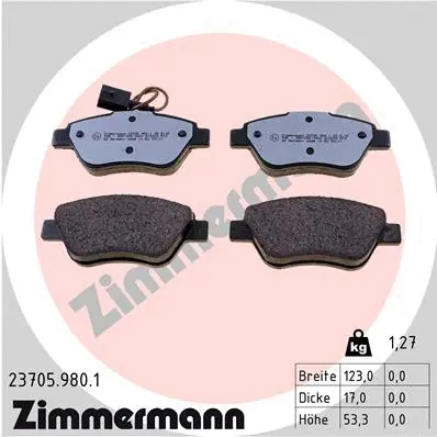 Brake Pad Set, disc brake (23705.980.1)