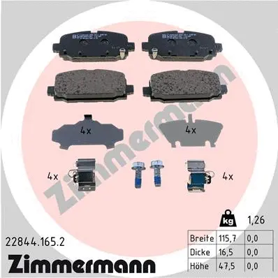 Brake Pad Set, disc brake (22844.165.2)