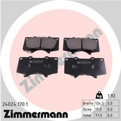 Brake Pad Set, disc brake (24024.170.1)