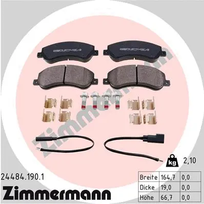 Brake Pad Set, disc brake (24484.190.1)