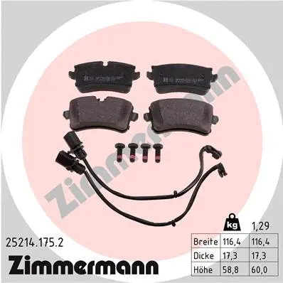 Brake Pad Set, disc brake (25214.175.2)