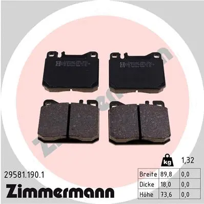 Brake Pad Set, disc brake (29581.190.1)