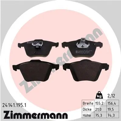 Brake Pad Set, disc brake (24141.195.1)