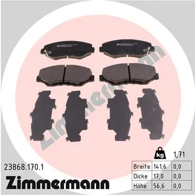 Brake Pad Set, disc brake (23868.170.1)