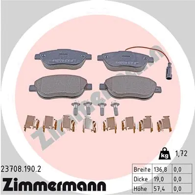 Brake Pad Set, disc brake (23708.190.2)