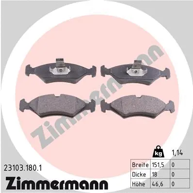 Brake Pad Set, disc brake (23103.180.1)