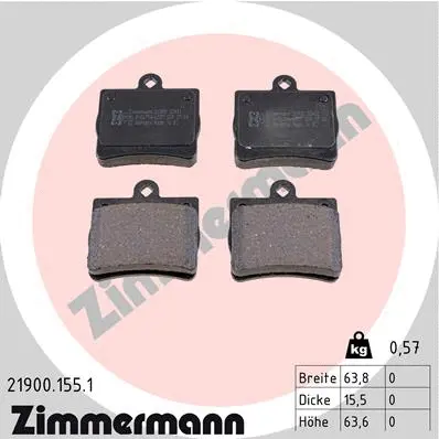 Brake Pad Set, disc brake (21900.155.1)