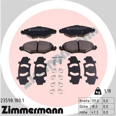 Brake Pad Set, disc brake (23598.180.1)