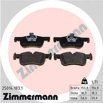 Brake Pad Set, disc brake (25014.183.1)