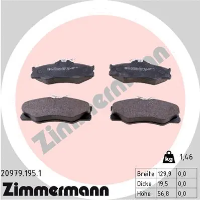 Brake Pad Set, disc brake (20979.195.1)