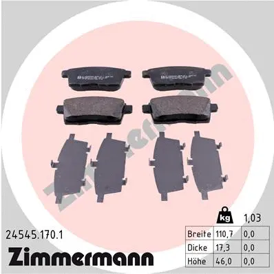 Brake Pad Set, disc brake (24545.170.1)