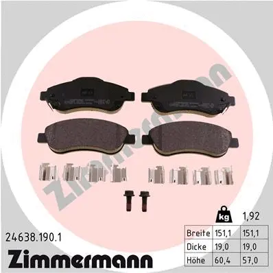 Brake Pad Set, disc brake (24638.190.1)