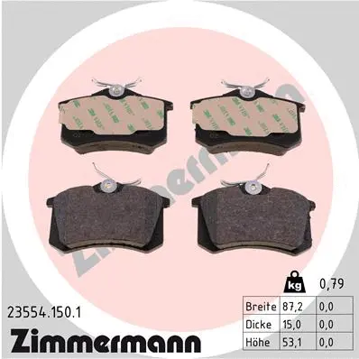 Brake Pad Set, disc brake (23554.150.1)