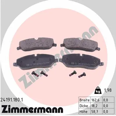Brake Pad Set, disc brake (24191.180.1)