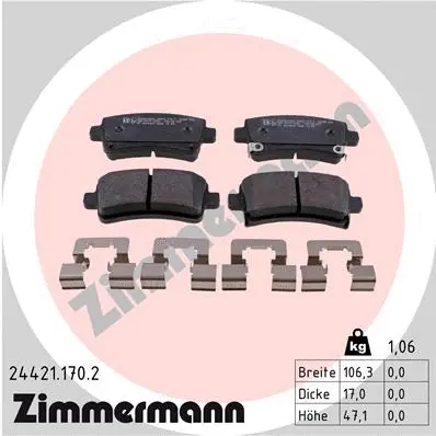 Brake Pad Set, disc brake (24421.170.2)