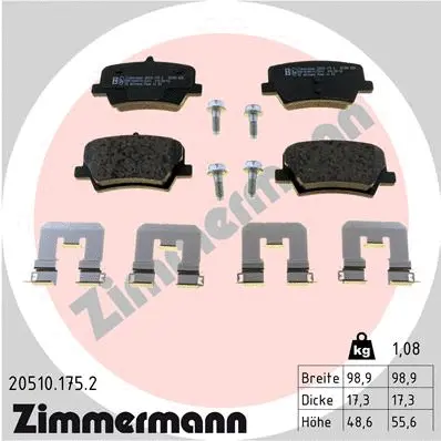 Brake Pad Set, disc brake (20510.175.2)