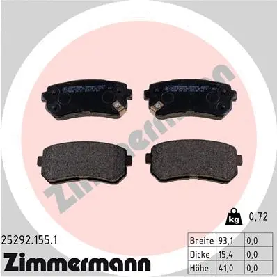 Brake Pad Set, disc brake (25292.155.1)