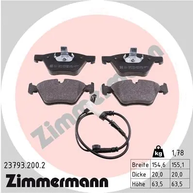 Brake Pad Set, disc brake (23793.200.2)