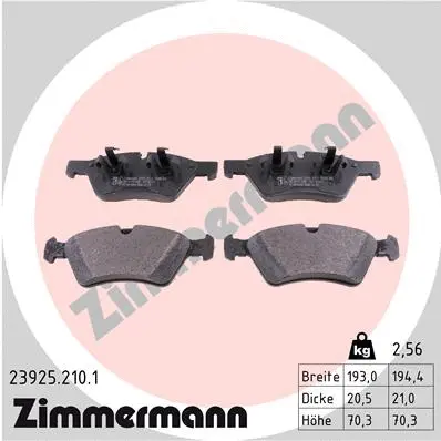 Brake Pad Set, disc brake (23925.210.1)