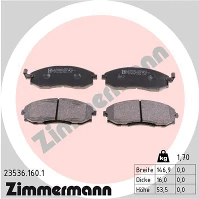 Brake Pad Set, disc brake (23536.160.1)