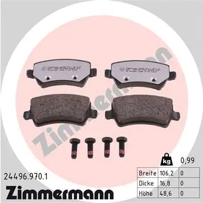 Brake Pad Set, disc brake (24496.970.1)