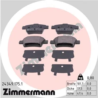 Brake Pad Set, disc brake (24349.175.1)
