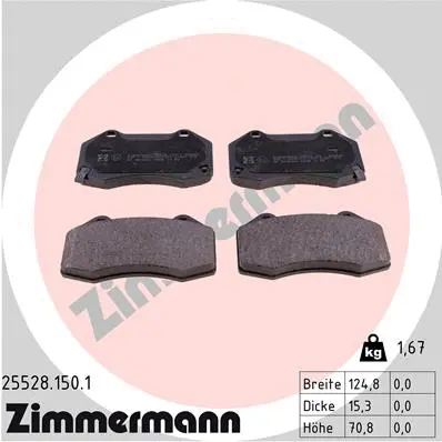 Brake Pad Set, disc brake (25528.150.1)