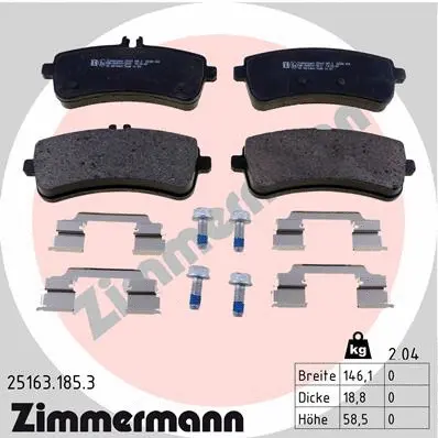 Brake Pad Set, disc brake (25163.185.3)