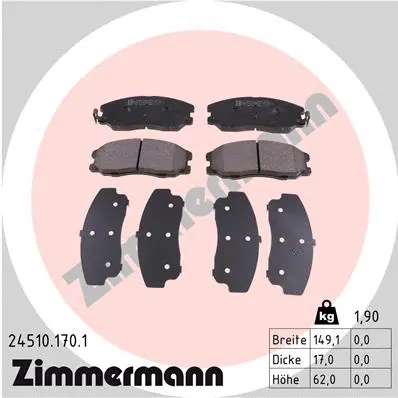 Brake Pad Set, disc brake (24510.170.1)