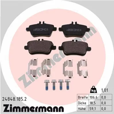 Brake Pad Set, disc brake (24848.185.2)
