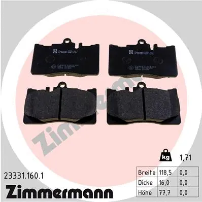 Brake Pad Set, disc brake (23331.160.1)