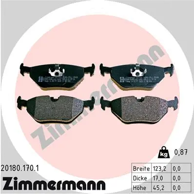 Brake Pad Set, disc brake (20180.170.1)