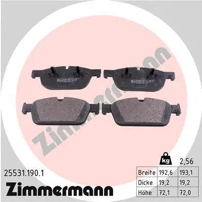 Brake Pad Set, disc brake (25531.190.1)