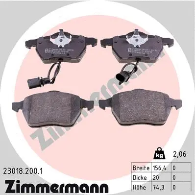 Brake Pad Set, disc brake (23018.200.1)