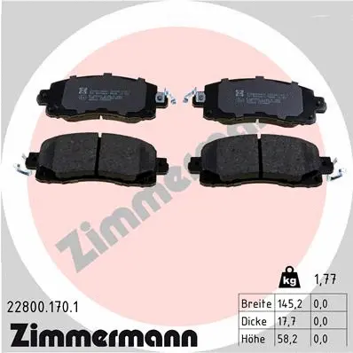 Brake Pad Set, disc brake (22800.170.1)